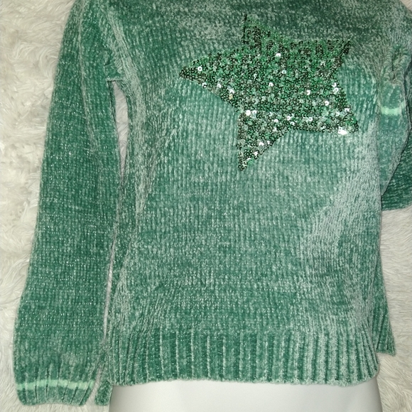 Epic thread sequin star girls  sweater XL - Picture 1 of 8